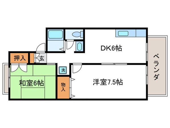 セジュ－ルやまひらの物件間取画像